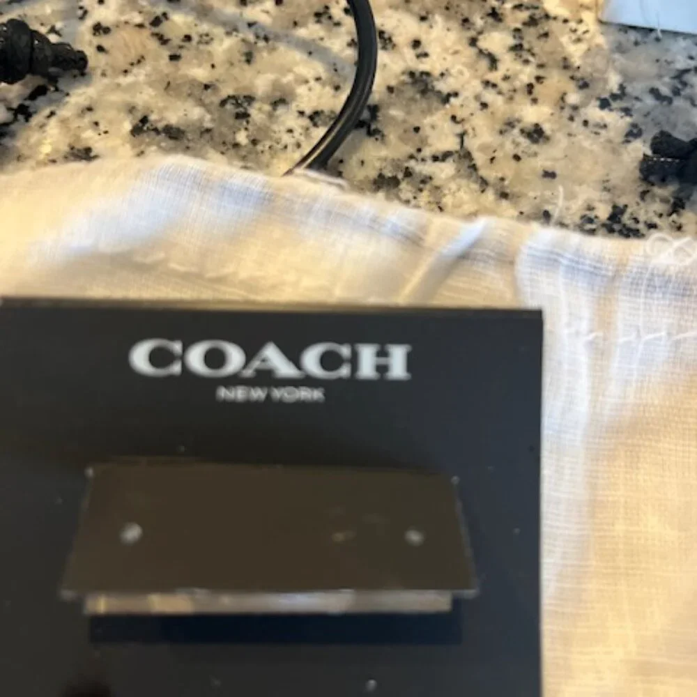 COACH Quilted C Huggie Earrings - Picture 4 of 6